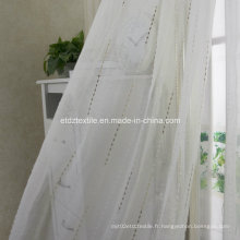 Rideau 100% poli jacquard transparent